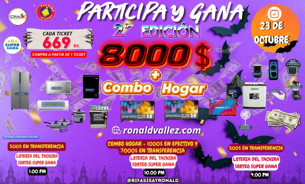 Combo Hogar + 8.000 $ Edición 2 (Juega el 23 de Octubre)